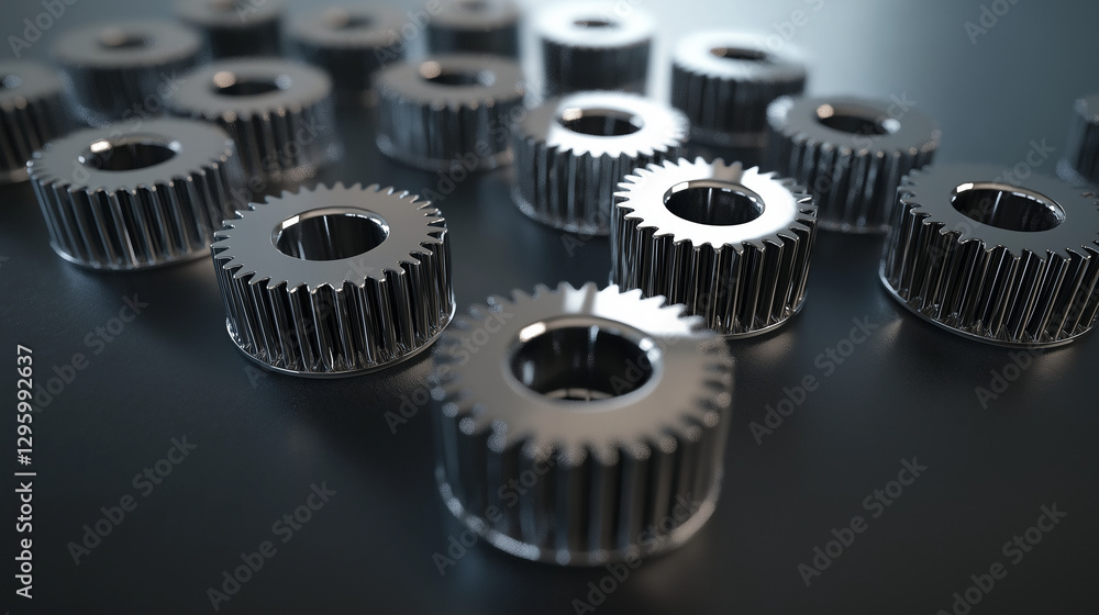A set of polished steel transmission gears arranged in perfect alignment, highlighting the complexity and precision of automotive engineering. A set of polished steel transmission gears arranged in perfect alignment, highlighting the complexity and precision of automotive engineering.