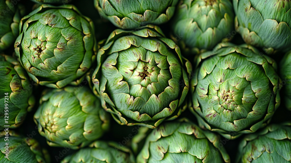Fototapeta premium artichokes on a market stall