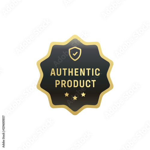Authentic product label vector EPS. Best Authentic icon vector for product packaging design element. Authentic label for packaging design element.