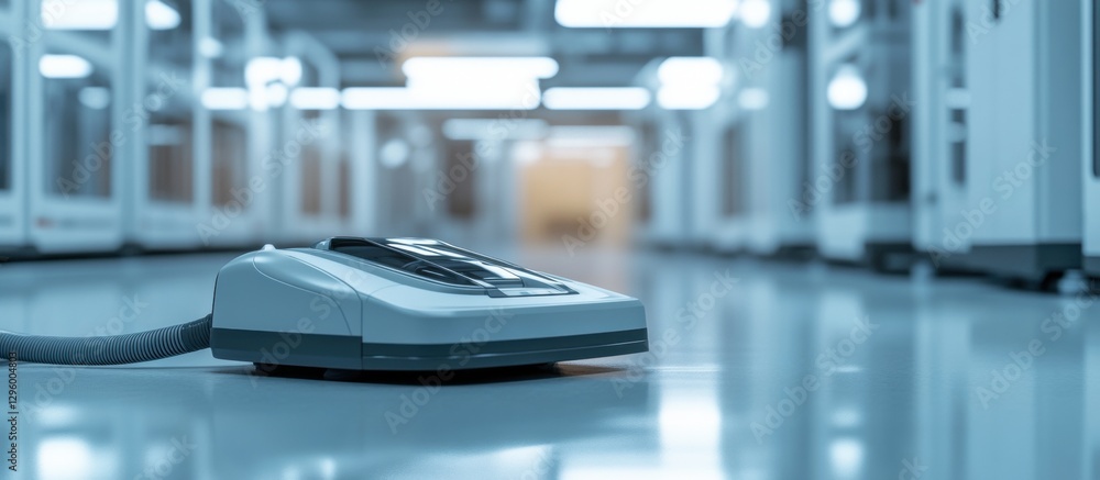 Vacuum Cleaner on Floor in Clean Room Environment Vacuum Cleaner on Floor in Clean Room Environment