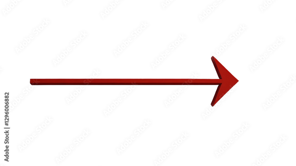 red straight arrow on transparent background red straight arrow on transparent background
