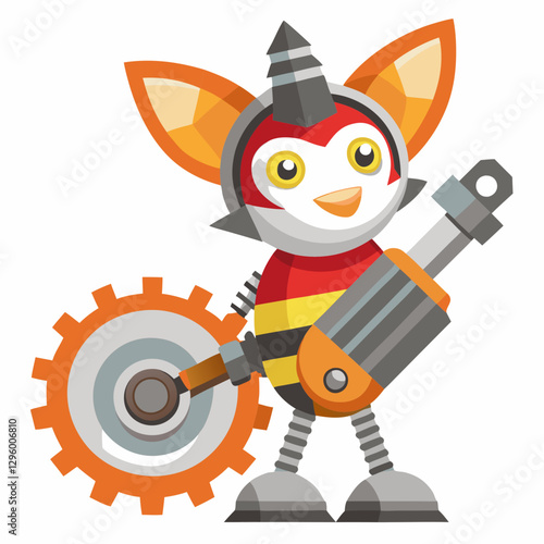 Ratchet character holding a tool with a playful expression