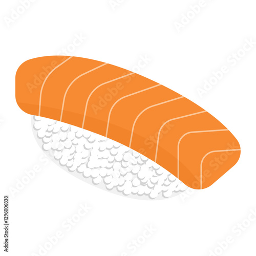 salmon sushi. isolated on a white background
