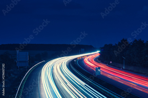 Langzeitbelichtung - Autobahn - Strasse - Traffic photo