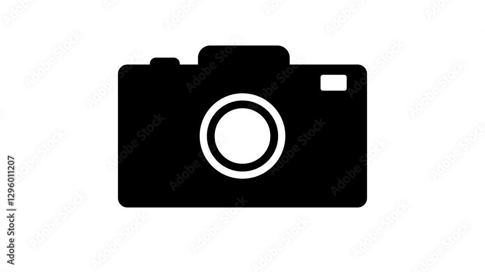 Camera icon animation.Technology camera icon animation with color. Camera icon animation.Technology camera icon animation with color.