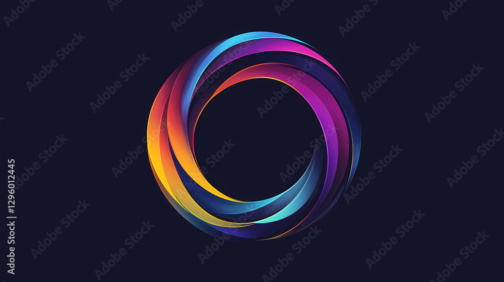 Colorful Ring on Dark Background Colorful Ring on Dark Background
