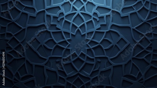 Intricate Dark Blue Pattern Design