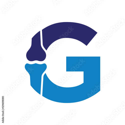 Bone Joint Logo combine with letter G vector template