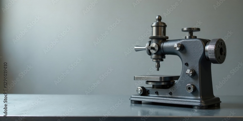 Fototapeta premium A Precision Instrument on a Metal Surface A Study in Industrial Design