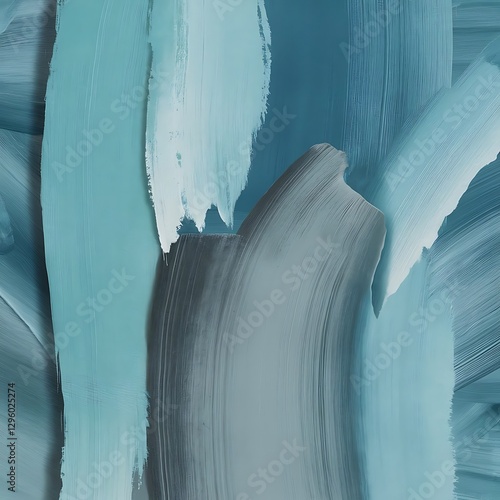 Texture with light blue and grey brush strokes of oil paint