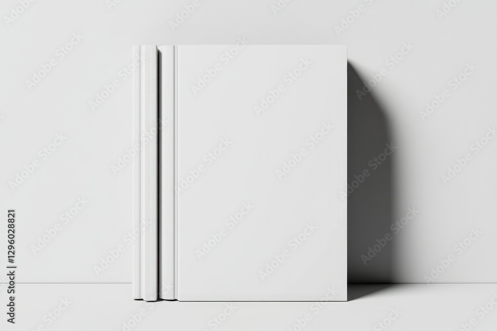Realistic Mockup of an Isolated A5 Blank Softcover Paperback Template on a White Background Realistic Mockup of an Isolated A5 Blank Softcover Paperback Template on a White Background