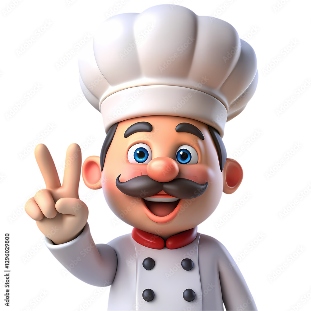 Cartoon Chef: Happy Cooking! on transparent background Cartoon Chef: Happy Cooking! on transparent background