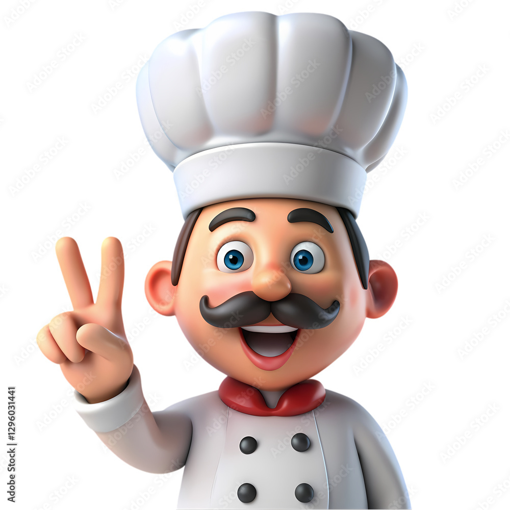 Cartoon Chef: Happy Cooking! on transparent background Cartoon Chef: Happy Cooking! on transparent background
