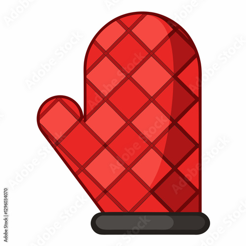 quilted fabric oven mitt