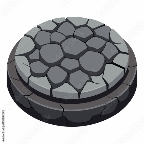 textured lava stone coaster 