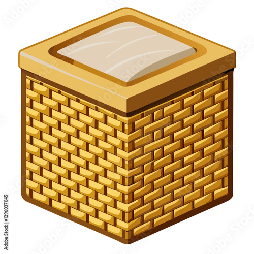 woven rattan tissue box cover
