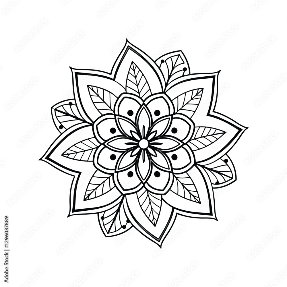 A Simple Mandala With An Elegant Design A Simple Mandala With An Elegant Design