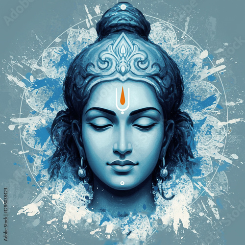 Serene Lord Vishnu Portrait...