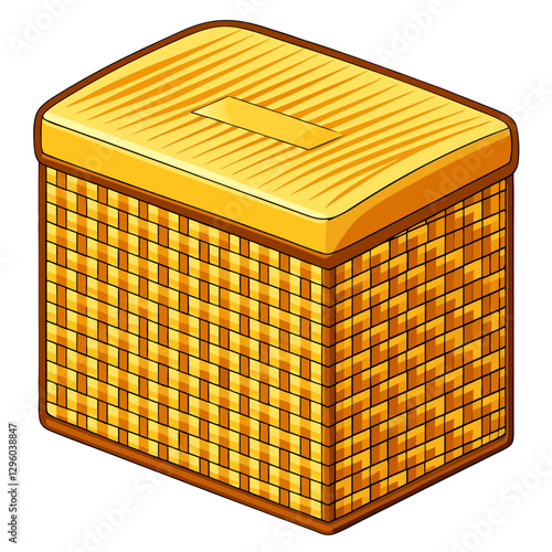 woven rattan tissue box cover