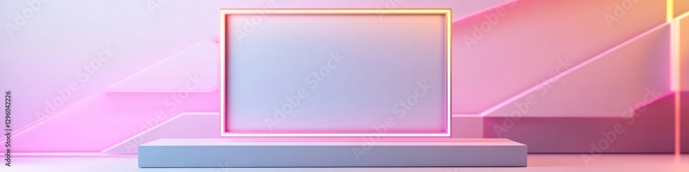 Pastel pink and purple geometric background with a blank square frame. Pastel pink and purple geometric background with a blank square frame.