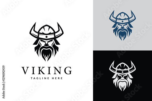 viking head logo icon vector illustration