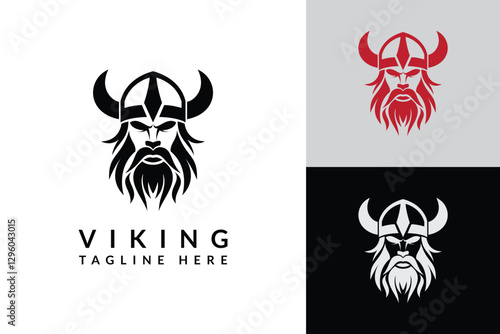 viking head logo icon vector illustration