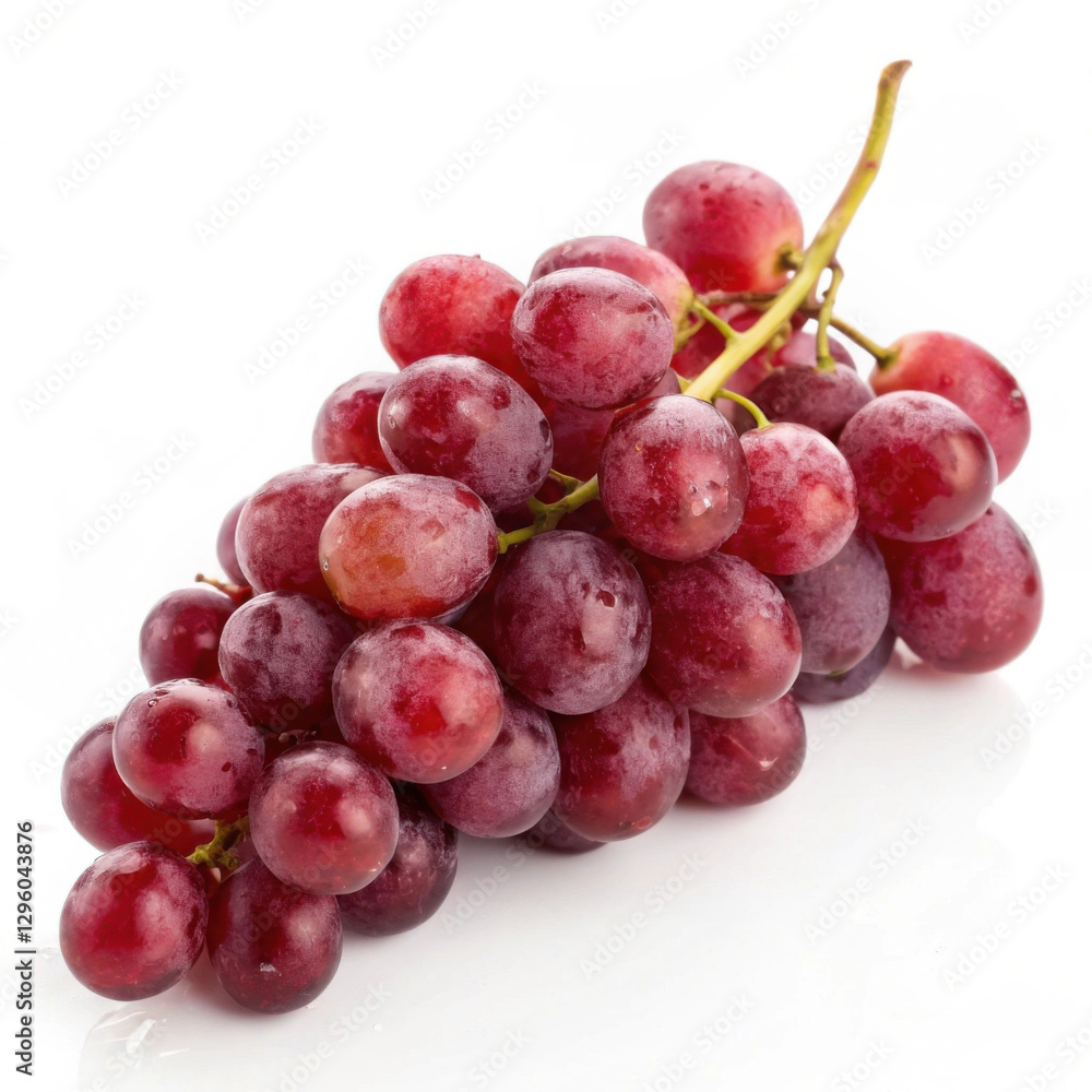 Red Grapes Bunch on White Background Red Grapes Bunch on White Background