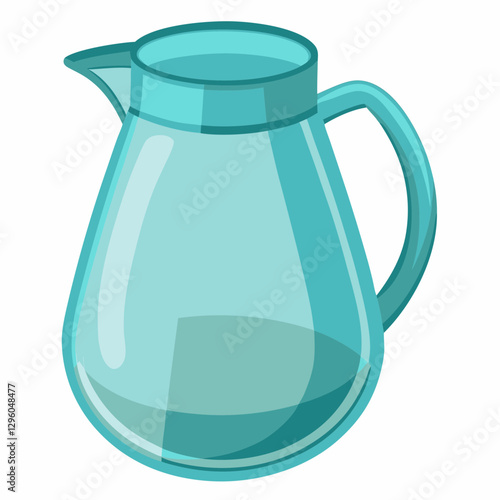 transparent glass pitcher