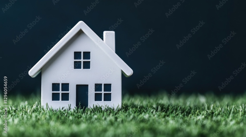 A single house on a vibrant green lawn surrounded by nature illustrating a beautiful and inviting living space A single house on a vibrant green lawn surrounded by nature illustrating a beautiful and inviting living space