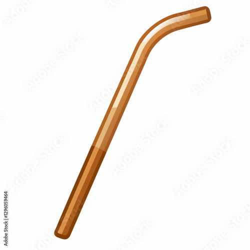 curved copper drinking straw