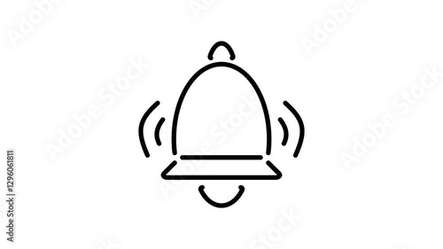 bell line icon on white background