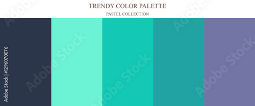 Trendy combination of pastel colors. Can be used for fashion, web design, interior design, mobile applications, social media templates.