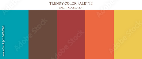 Trendy combination of bright colors. Can be used for fashion, web design, interior design, mobile applications, social network templates.