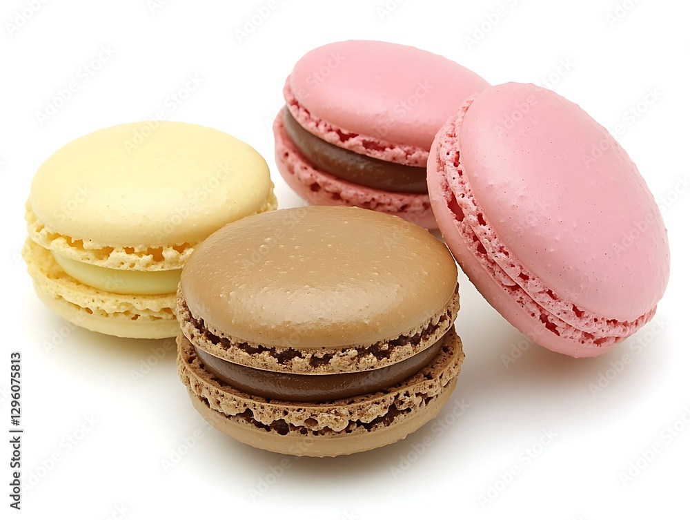 Colorful macarons dessert closeup Colorful macarons dessert closeup