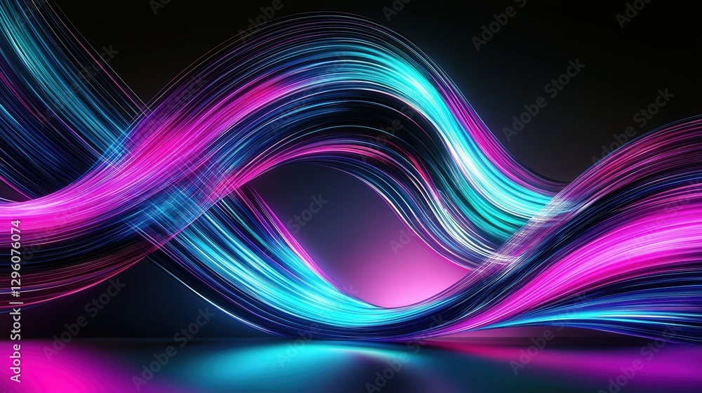 Naklejka premium abstract light wave background