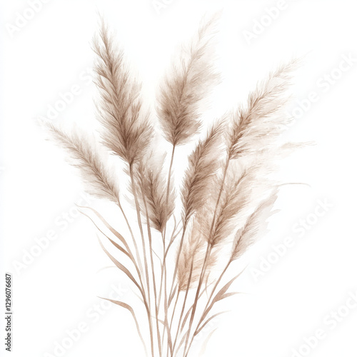 Illustration realistic boho water creates calm, natural atmosphere