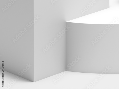 Wallpaper Mural Abstract illustration of geometric shapes, portraying a modern minimalist art Torontodigital.ca