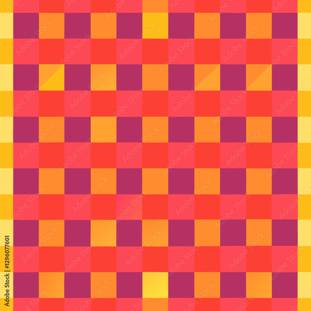 Seamless multicolor checkered pattern with vibrant squares Seamless multicolor checkered pattern with vibrant squares
