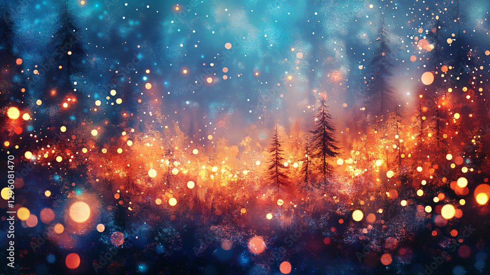 Fototapeta premium christmas lights background