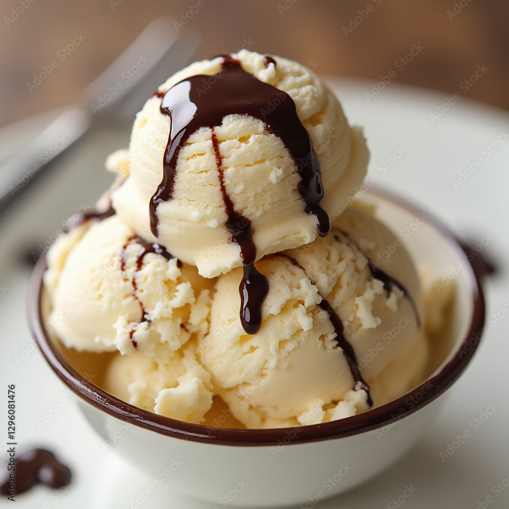 vanilla ice cream and chocolate syrup
vanilla ice cream and chocolate syrup
