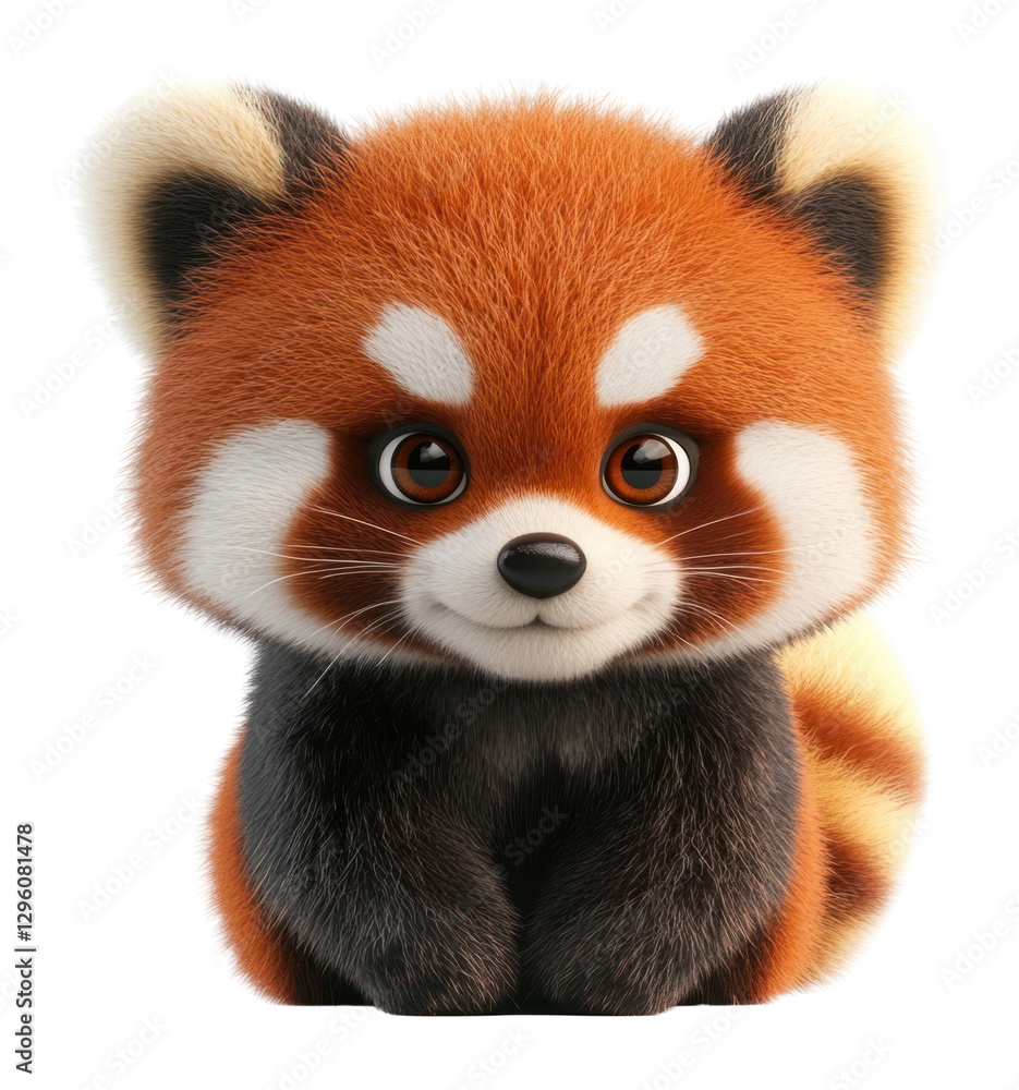 Naklejka premium PNG Red Panda illustration wildlife cartoon.