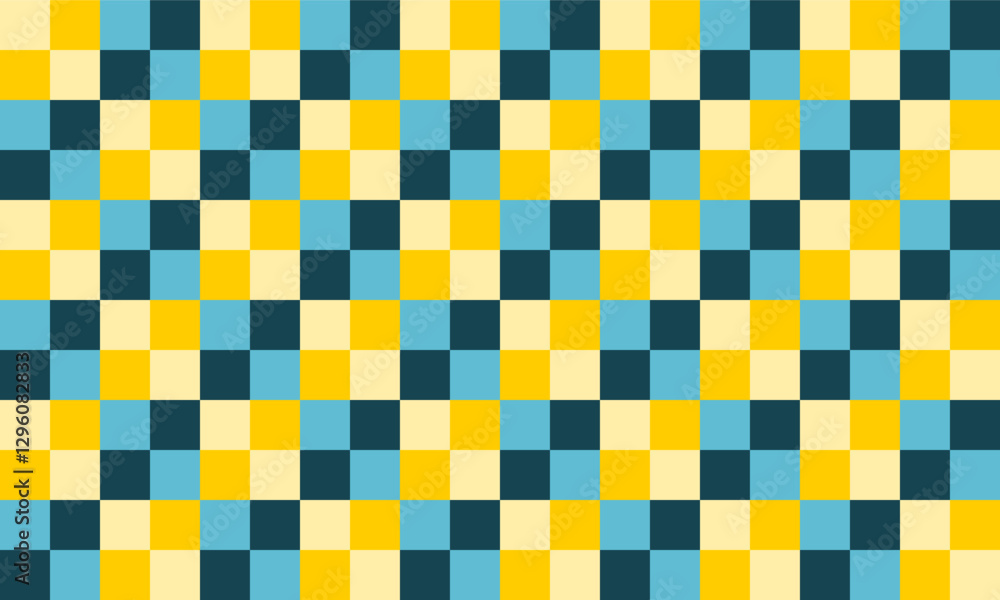 background with squares, blue gray and yellow plaid, block pattern with seamless repeat style, replete image design for fabric printing, checkerboard background with squares, blue gray and yellow plaid, block pattern with seamless repeat style, replete image design for fabric printing, checkerboard