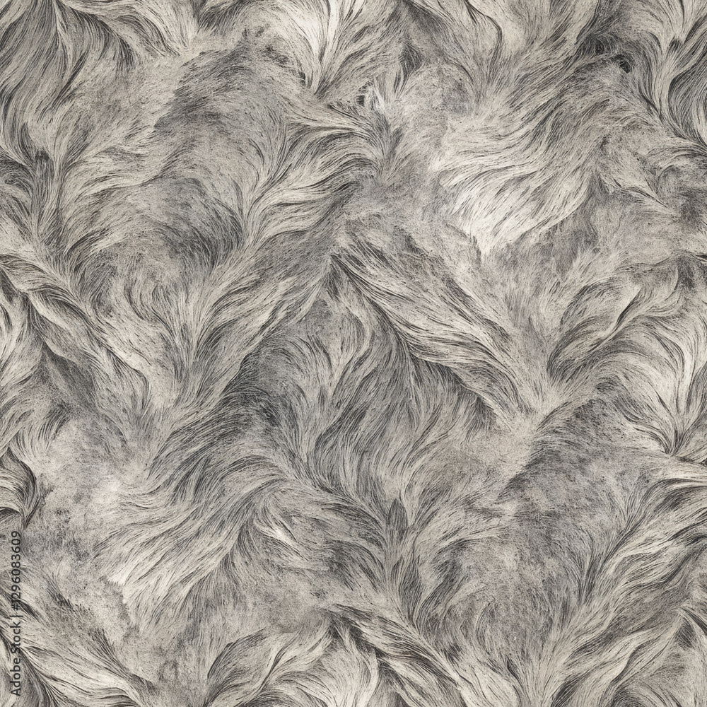 Obraz premium Seamless graphite texture with detailed feather pattern