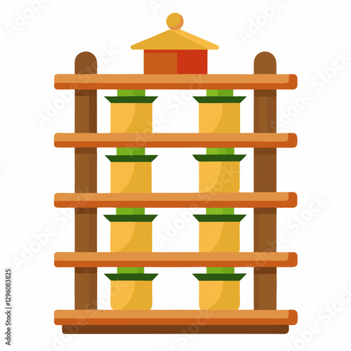 compact bamboo spice rack