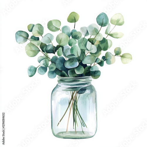 Illustration painted in realistic boho style, natural and relaxing