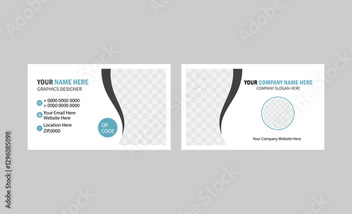 Modern Business Card Available Color and white baground image,qr code,name,contact,
Business card design template, Clean professional business card template, visiting card, business card template.