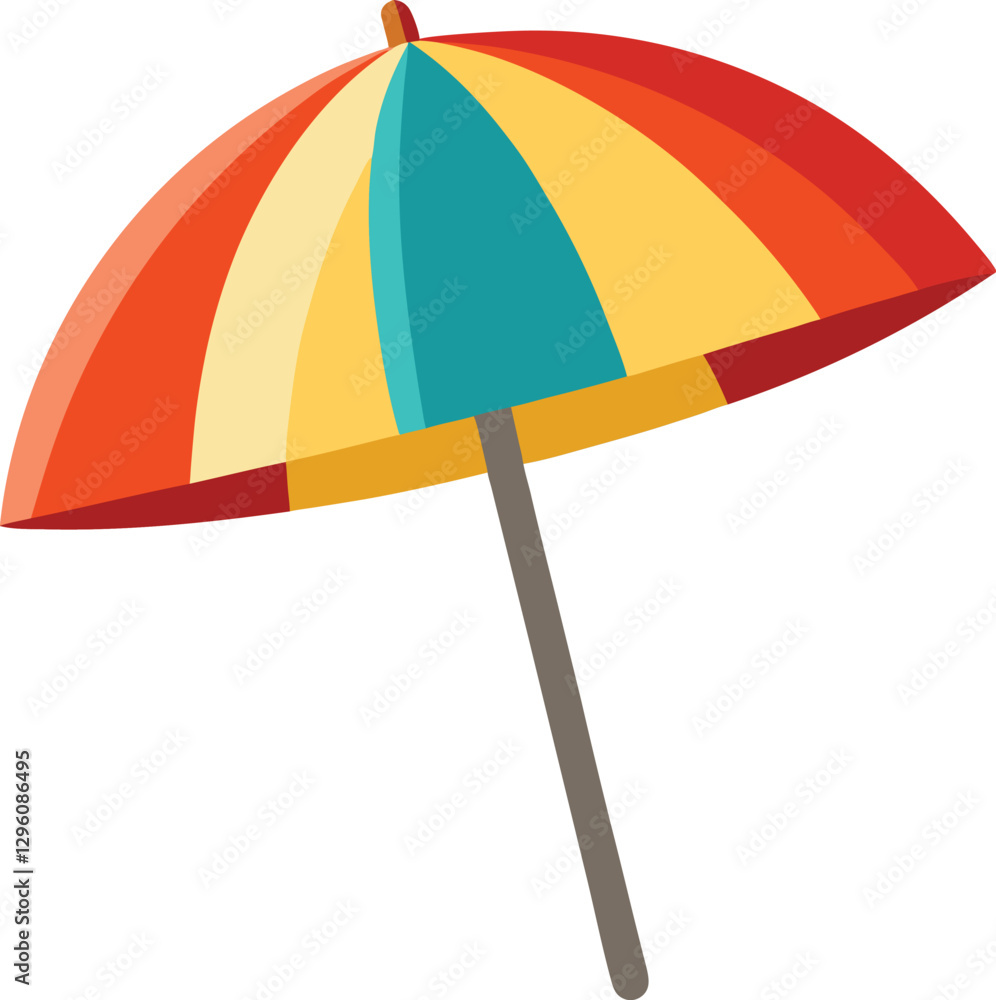 Obraz premium beach umbrella vector, vector and illustration, vector&nbsp;style