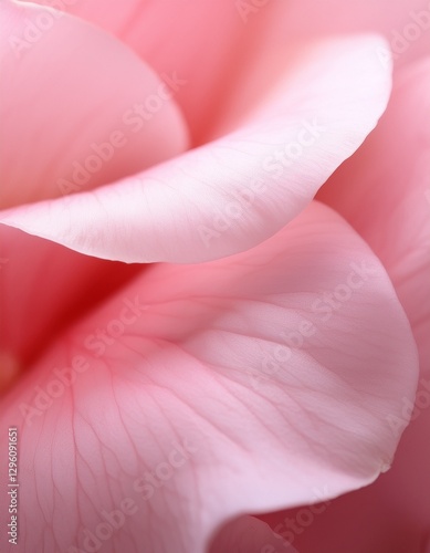 Wallpaper Mural Macro soft flower petal: delicate texture, geometry. Blooming beauty, pastel tones Torontodigital.ca