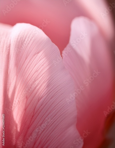 Wallpaper Mural Macro soft flower petal: delicate texture, geometry. Blooming beauty, pastel tones Torontodigital.ca
