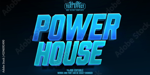 Power editable text effect, customizable killer and blue 3d font style